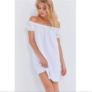Urban Outfitters White Linen Dress